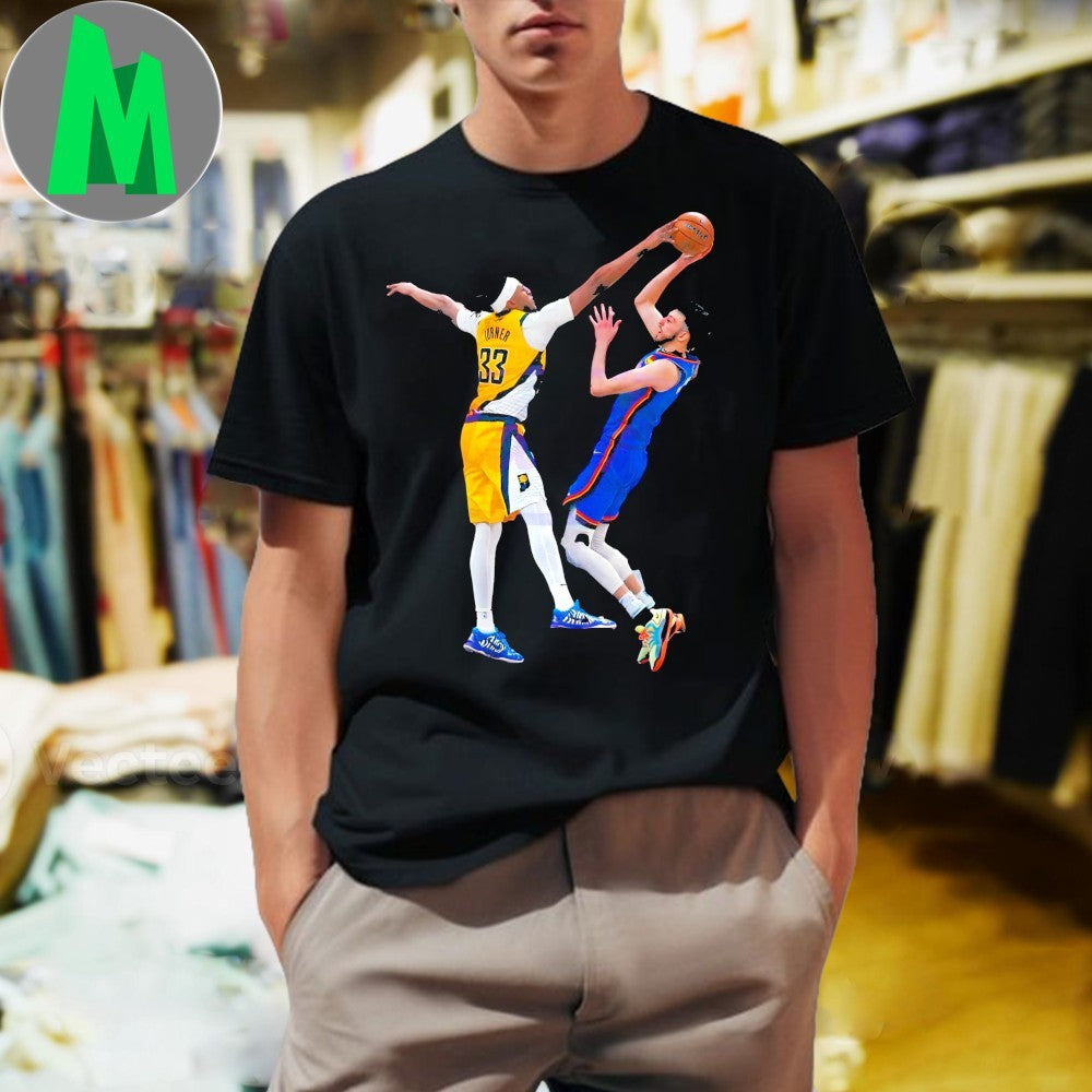 Design Myles Turner Block Shot Basketball Shirt