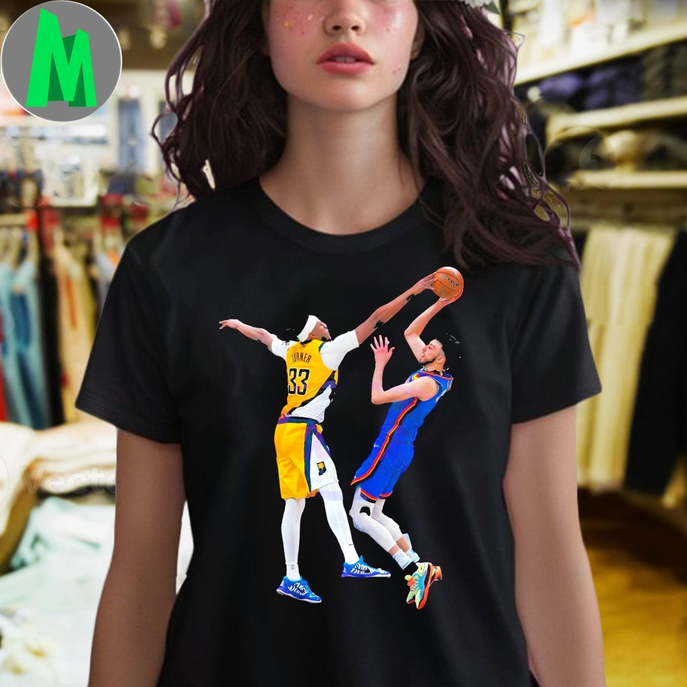 Design Myles Turner Block Shot Basketball Shirt