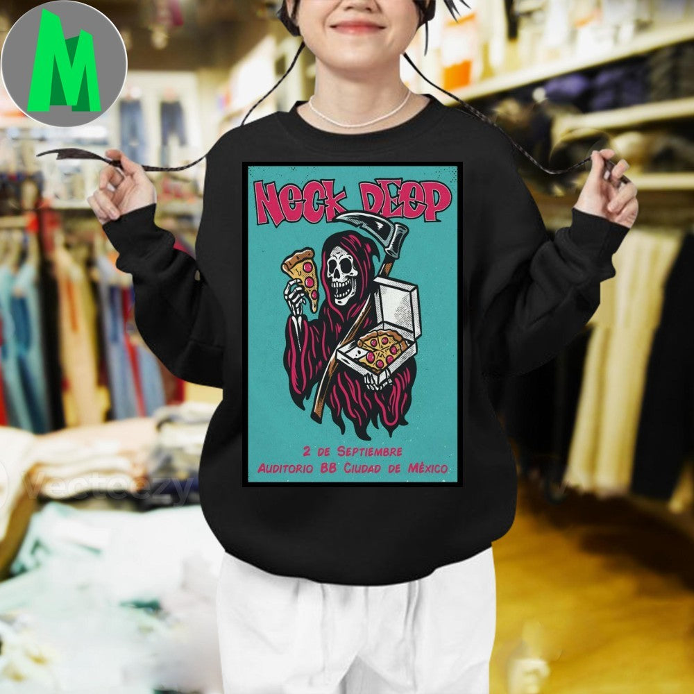 Design Neck Deep 9-2-2025 Mexico Auditorio BB Poster Shirt