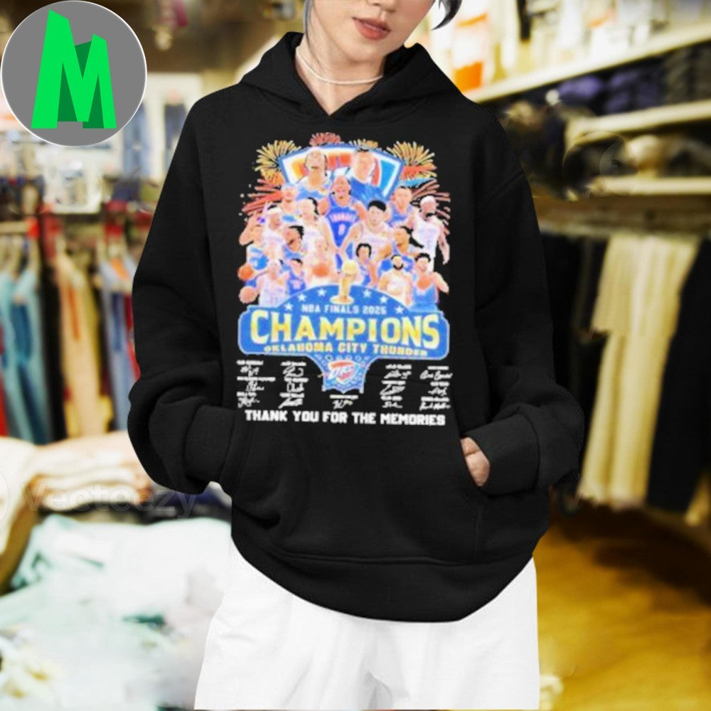 Design OKC Thunder 2025 NBA Finals Champions Commemorative Graphic T-Shirt
