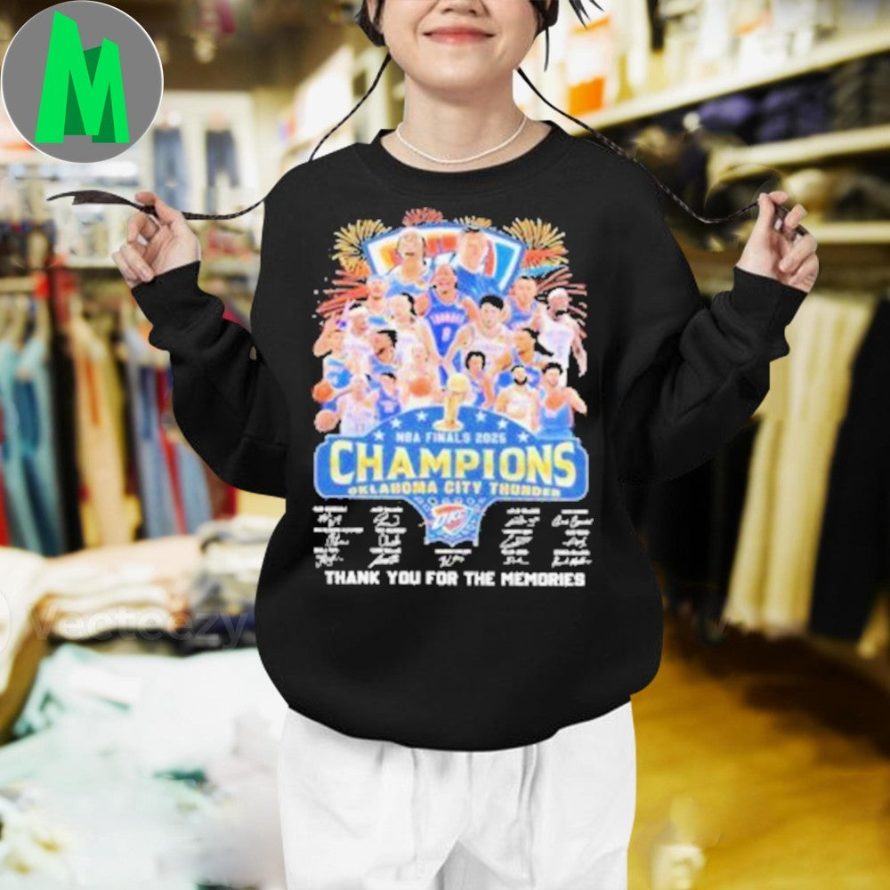 Design OKC Thunder 2025 NBA Finals Champions Commemorative Graphic T-Shirt