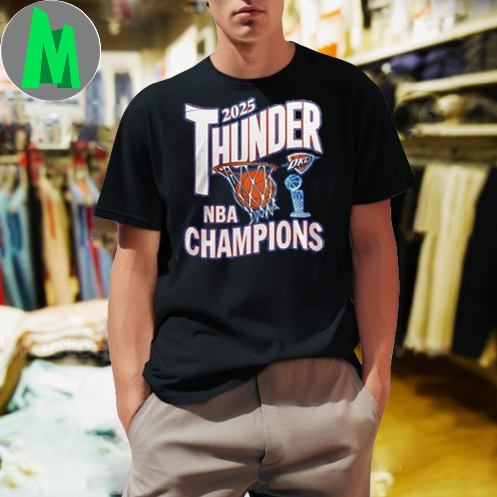 Design OKC Thunder 2025 NBA National Basketball Association Champions Graphic T-Shirt