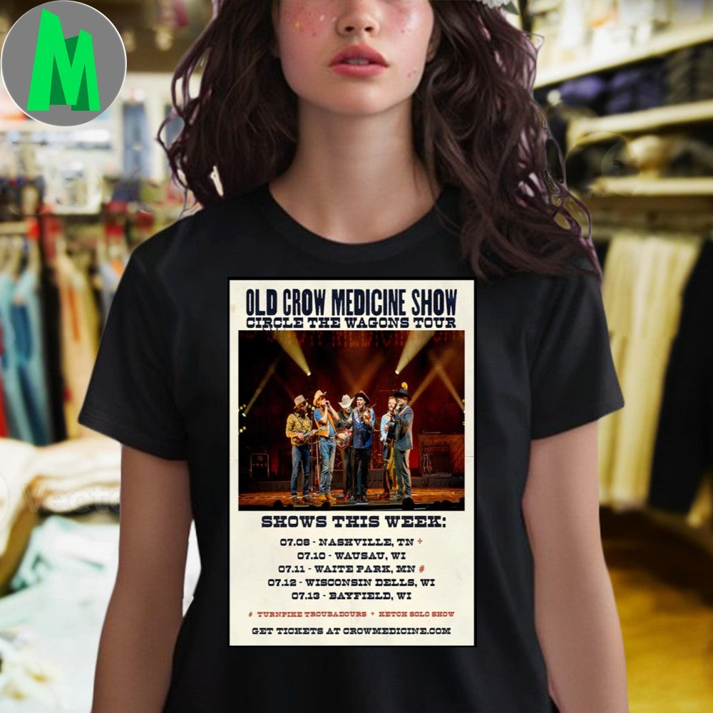 Design Old Crow Medicine Show Summer Tour 2025 Poster Shirt
