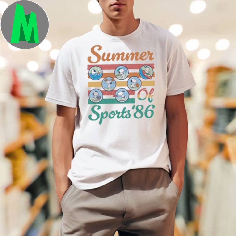 Design Peanuts Summer Of Sports ’86 Character Graphic T-Shirt