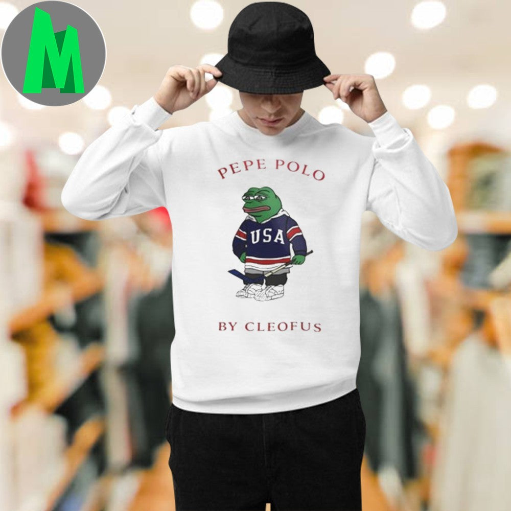 Design Pepe Polo by Cleofus Funny Frog Shirt