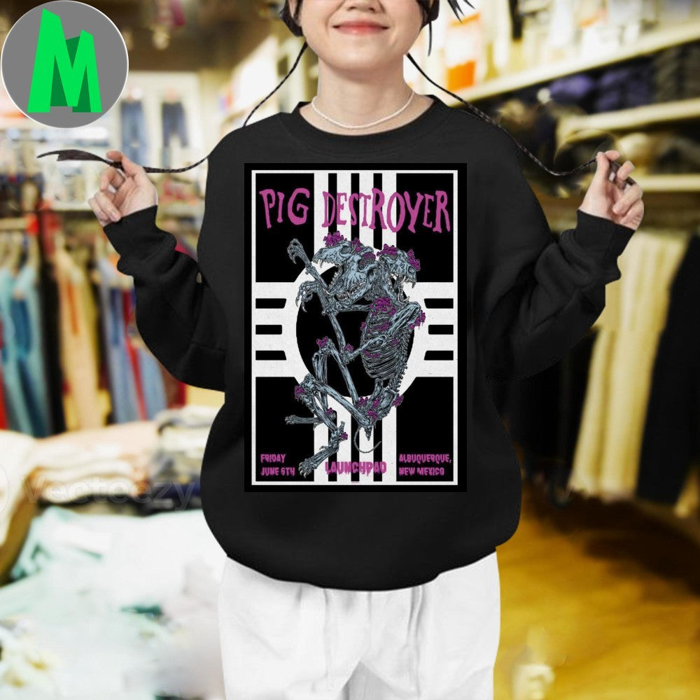 Design Pig Destroyer Albuquerque New Mexico Concert Poster Band Fan T-Shirt