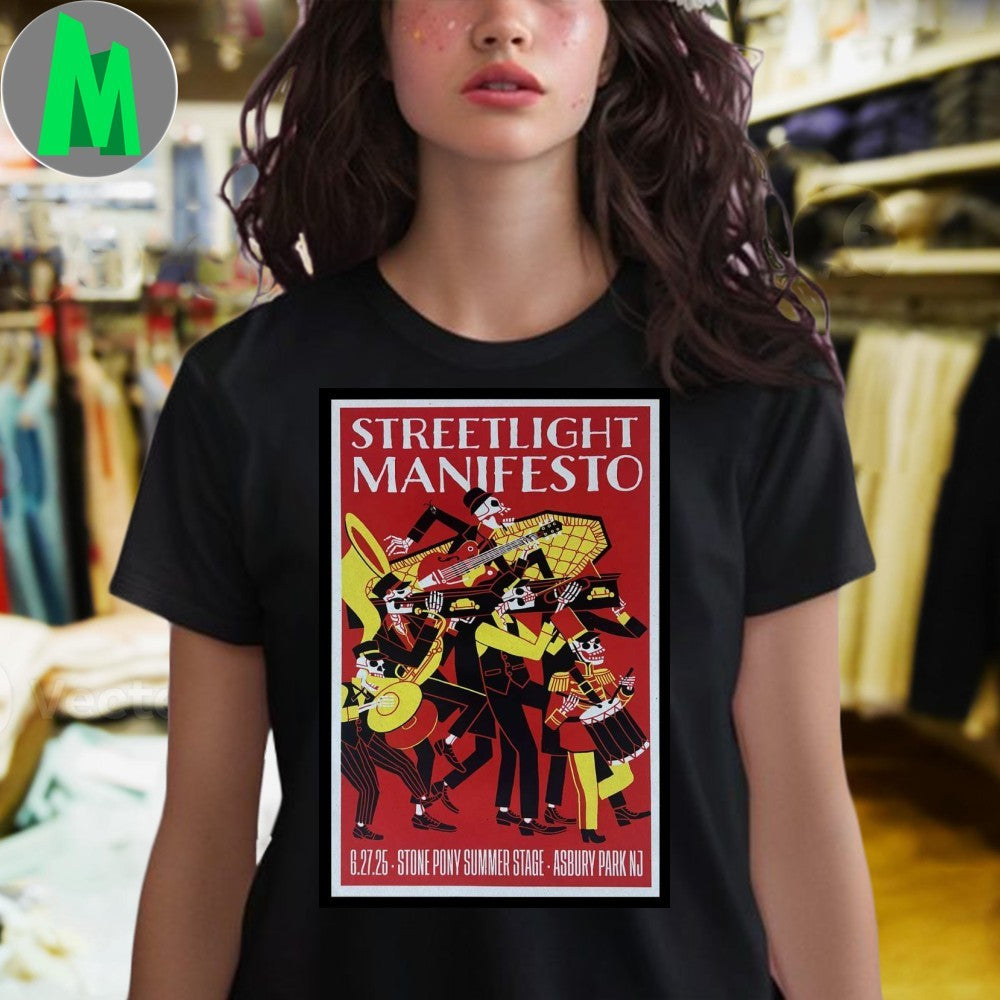 Design Poster 06.27.2025 Asbury Park, NJ Streetlight Manifesto Shirt