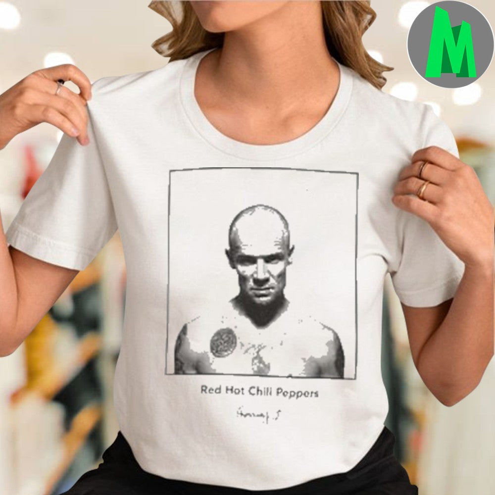 Design Red Hot Chili Peppers Chad Smith Black & White Photo Graphic T-Shirt