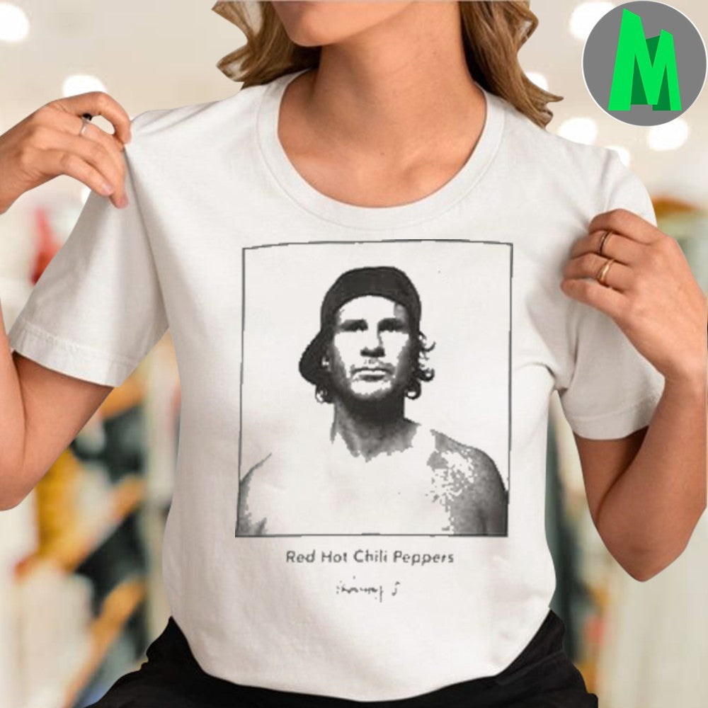 Design Red Hot Chili Peppers Flea Black & White Photo Graphic T-Shirt