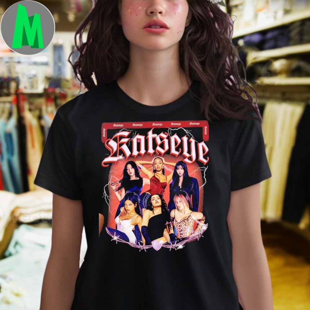 Design Retro Katseye Kpop Lightning Shirt