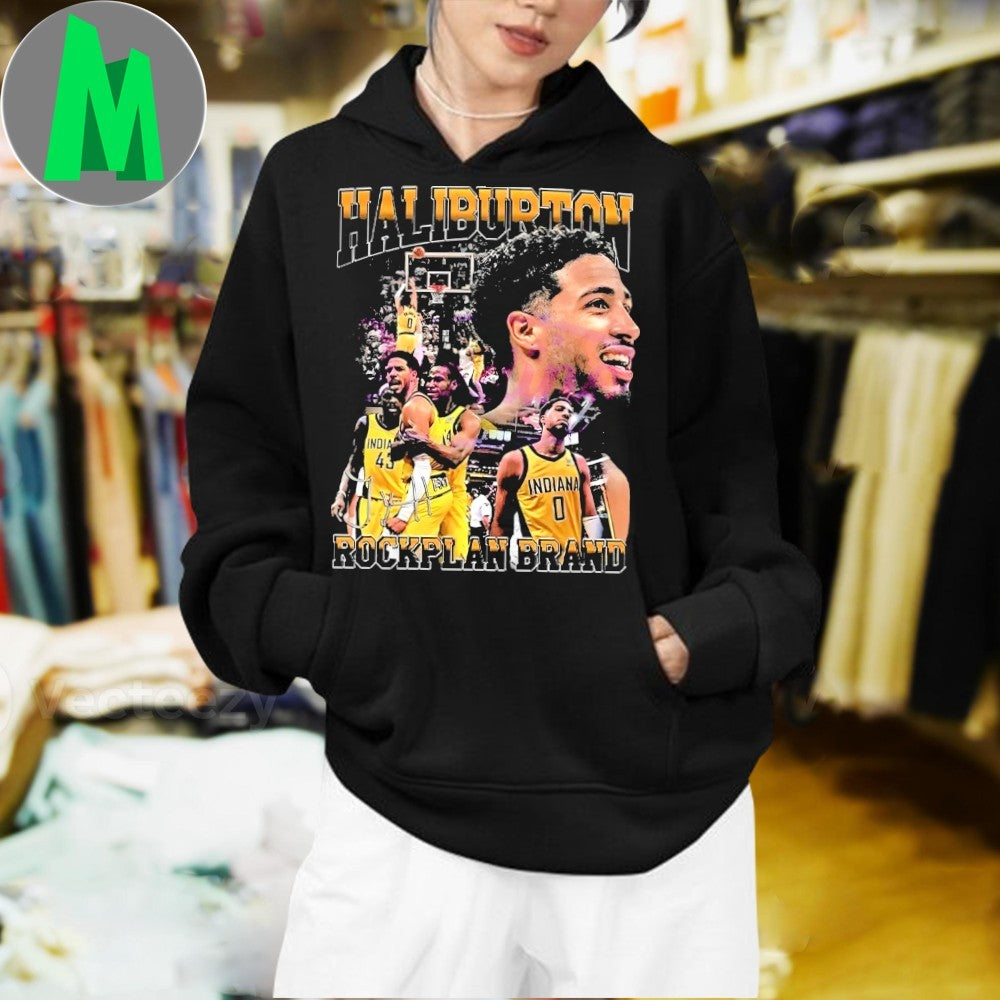 Design Retro Vintage Haliburton Indiana Pacers Rockplan Brand Shirt