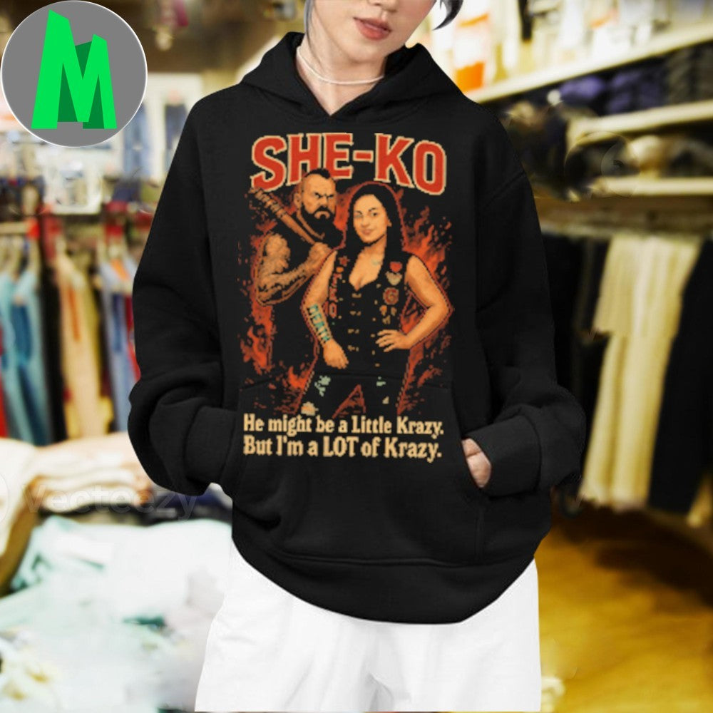 Design SHE-KO I’m a LOT of Krazy Couple Graphic T-Shirt