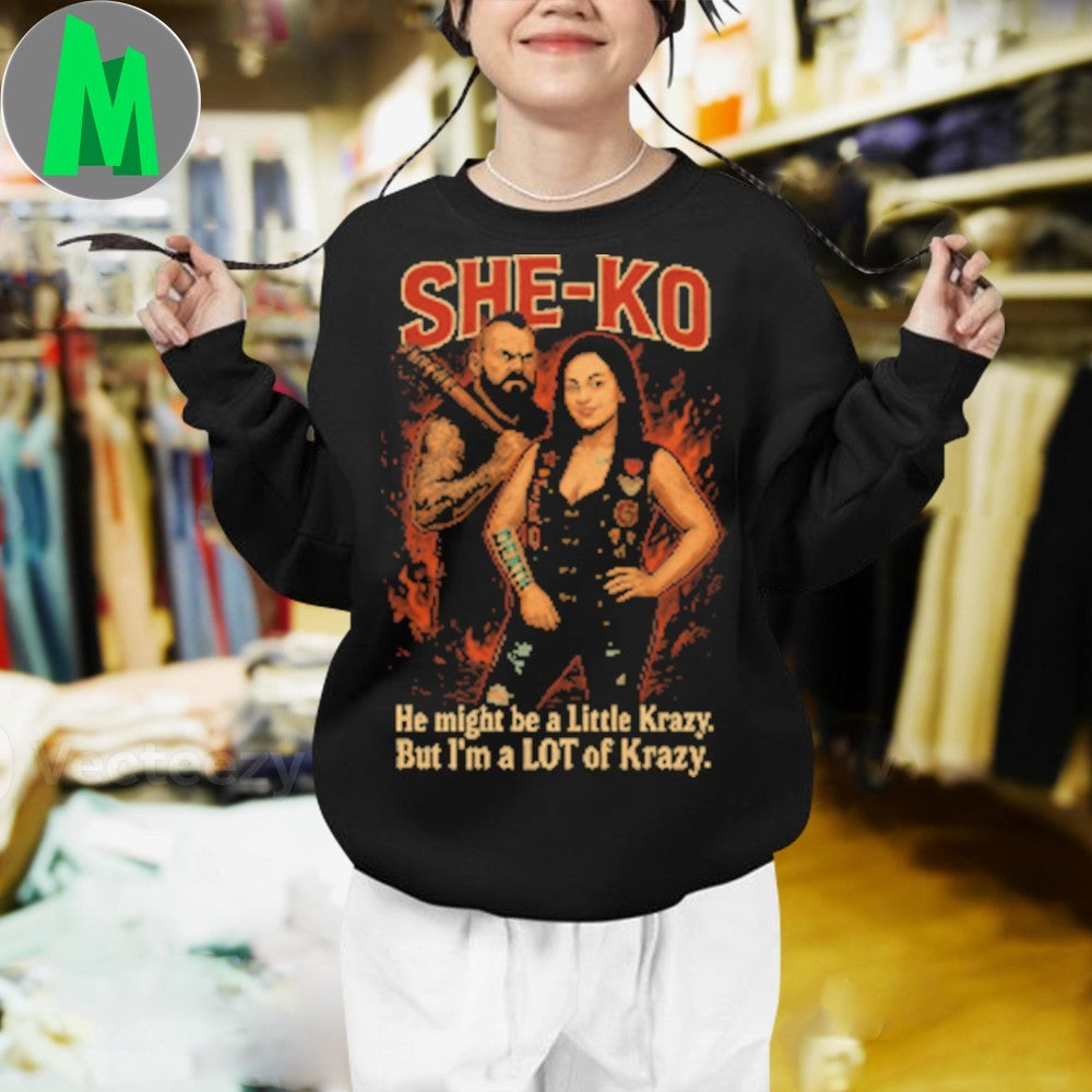 Design SHE-KO I’m a LOT of Krazy Couple Graphic T-Shirt