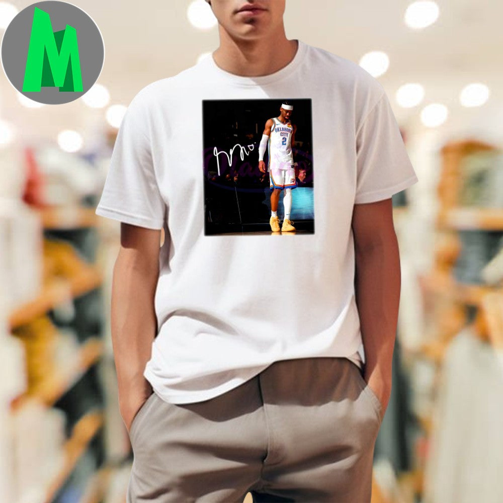 Design Shai Gilgeous-Alexander OKC Thunder Walking Moment NBA Fan T-Shirt