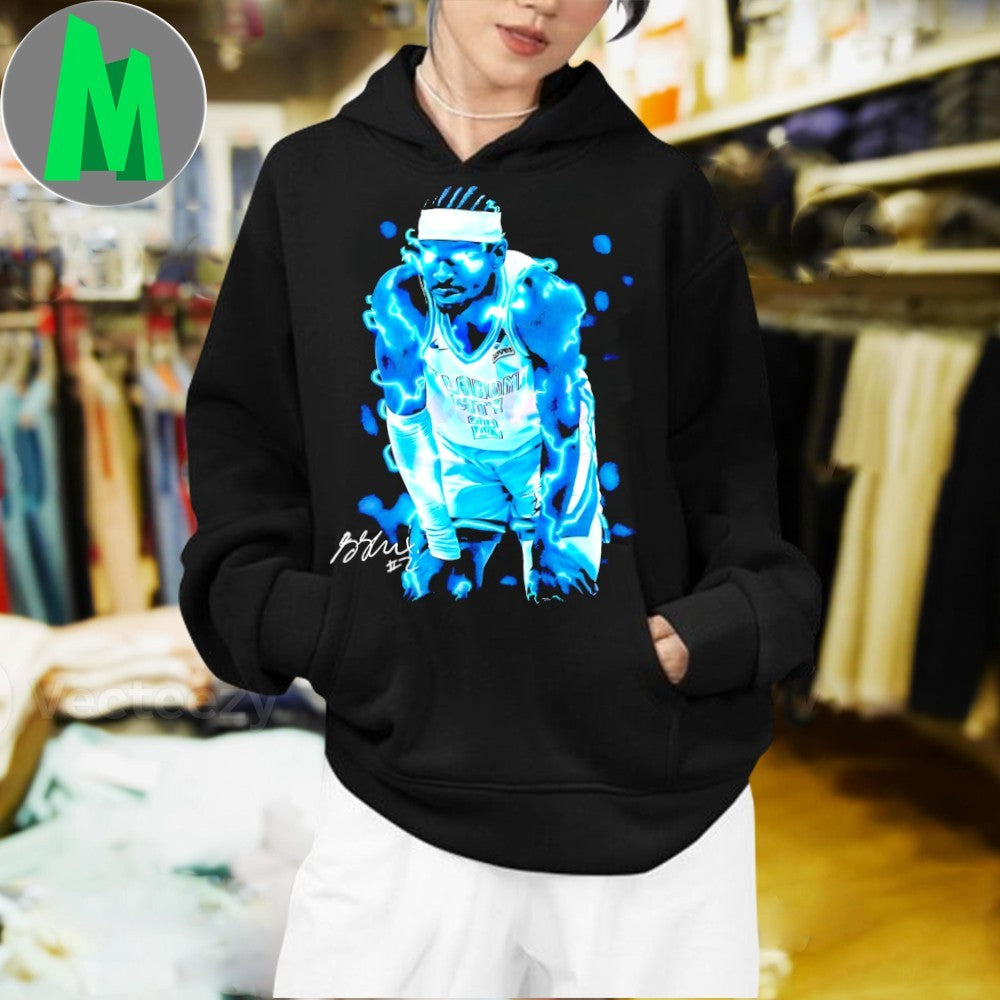 Design Shai Gilgeous-Alexander Oklahoma City Thunder Electric Glow NBA Fan T-Shirt