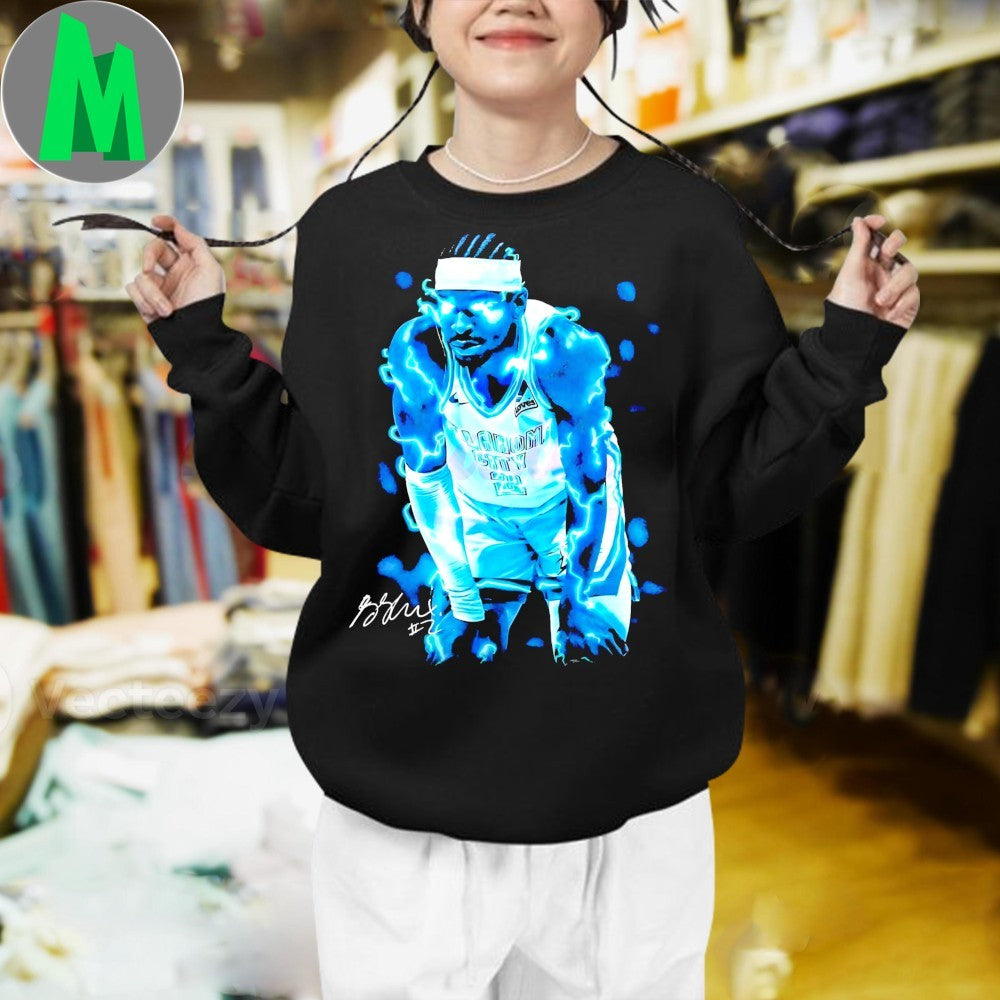 Design Shai Gilgeous-Alexander Oklahoma City Thunder Electric Glow NBA Fan T-Shirt