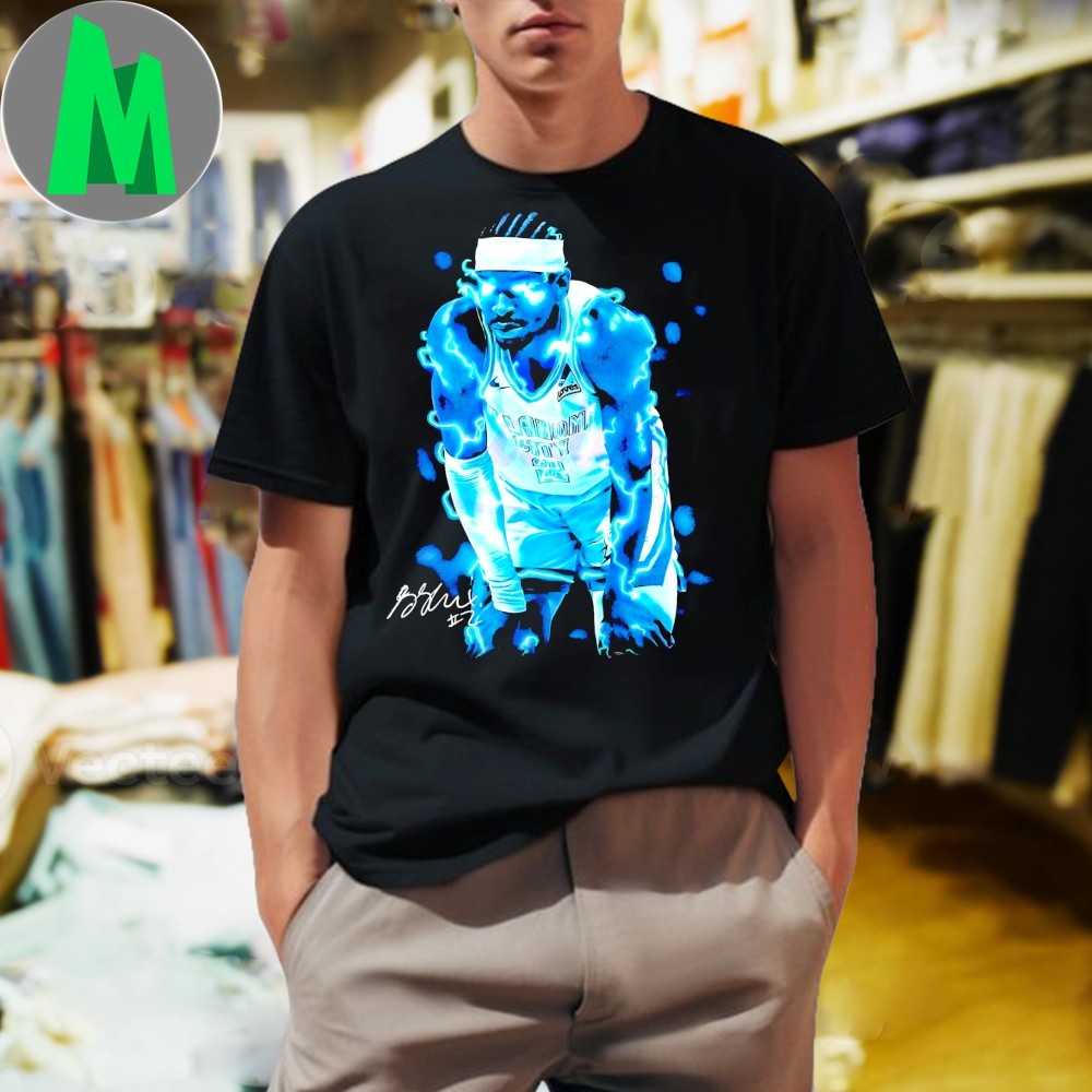 Design Shai Gilgeous-Alexander Oklahoma City Thunder Electric Glow NBA Fan T-Shirt