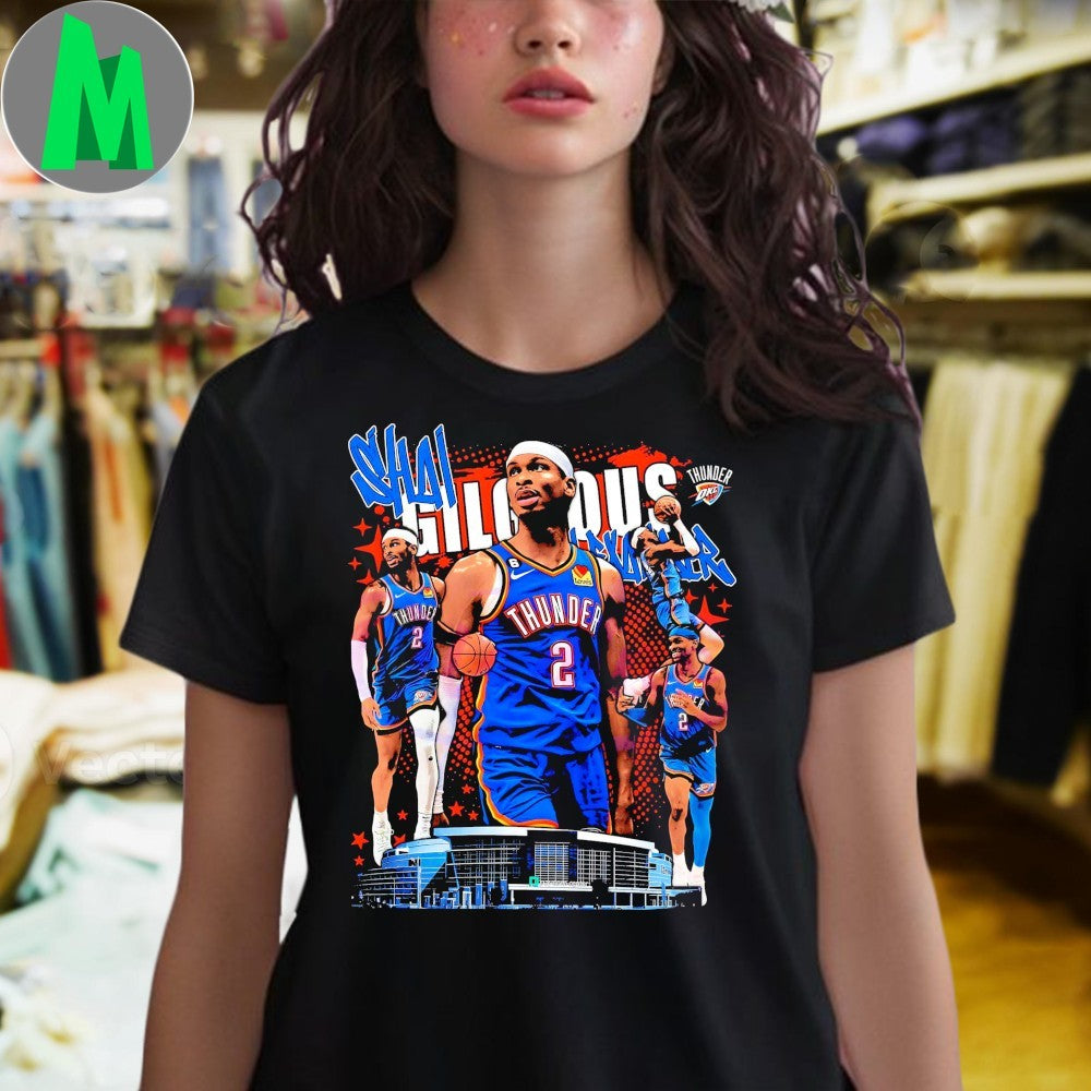 Design Shai Gilgeous Alexander Oklahoma City Thunder Superstar CollageShai Gilgeous Alexander Oklahoma City Thunder Superstar Collage Shirt