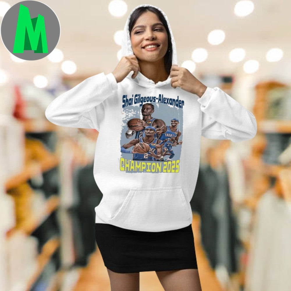 Design Shai Gilgeous-Alexander Thunder 2025 Champion Basketball Shirt