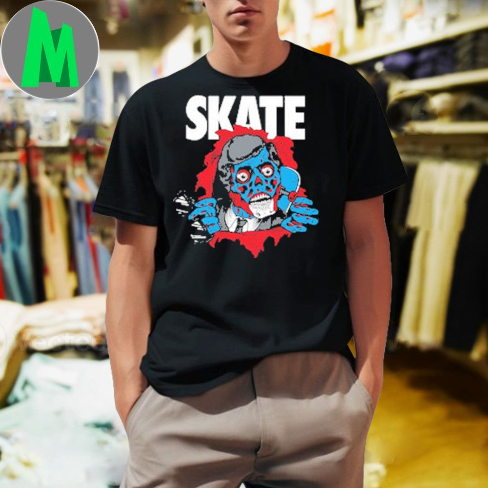 Design Skate Zombie Phone Graphic T-Shirt