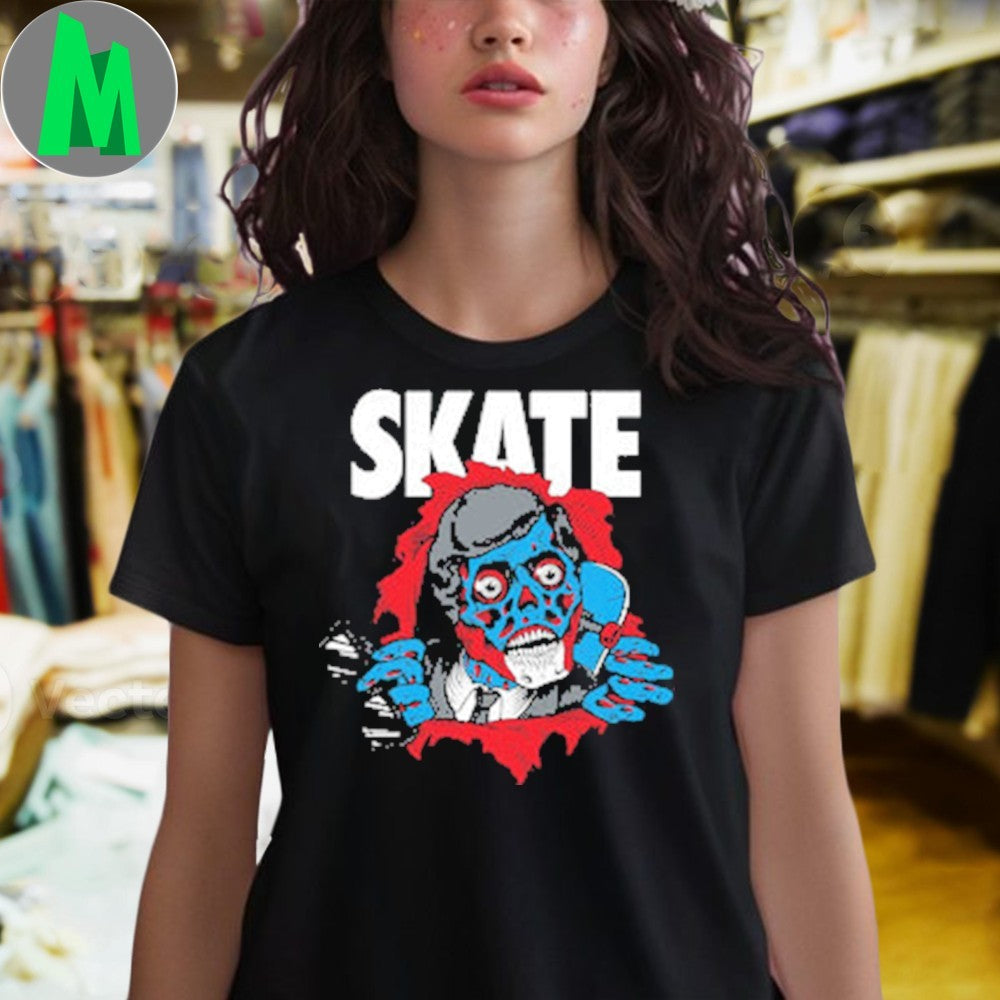 Design Skate Zombie Phone Graphic T-Shirt