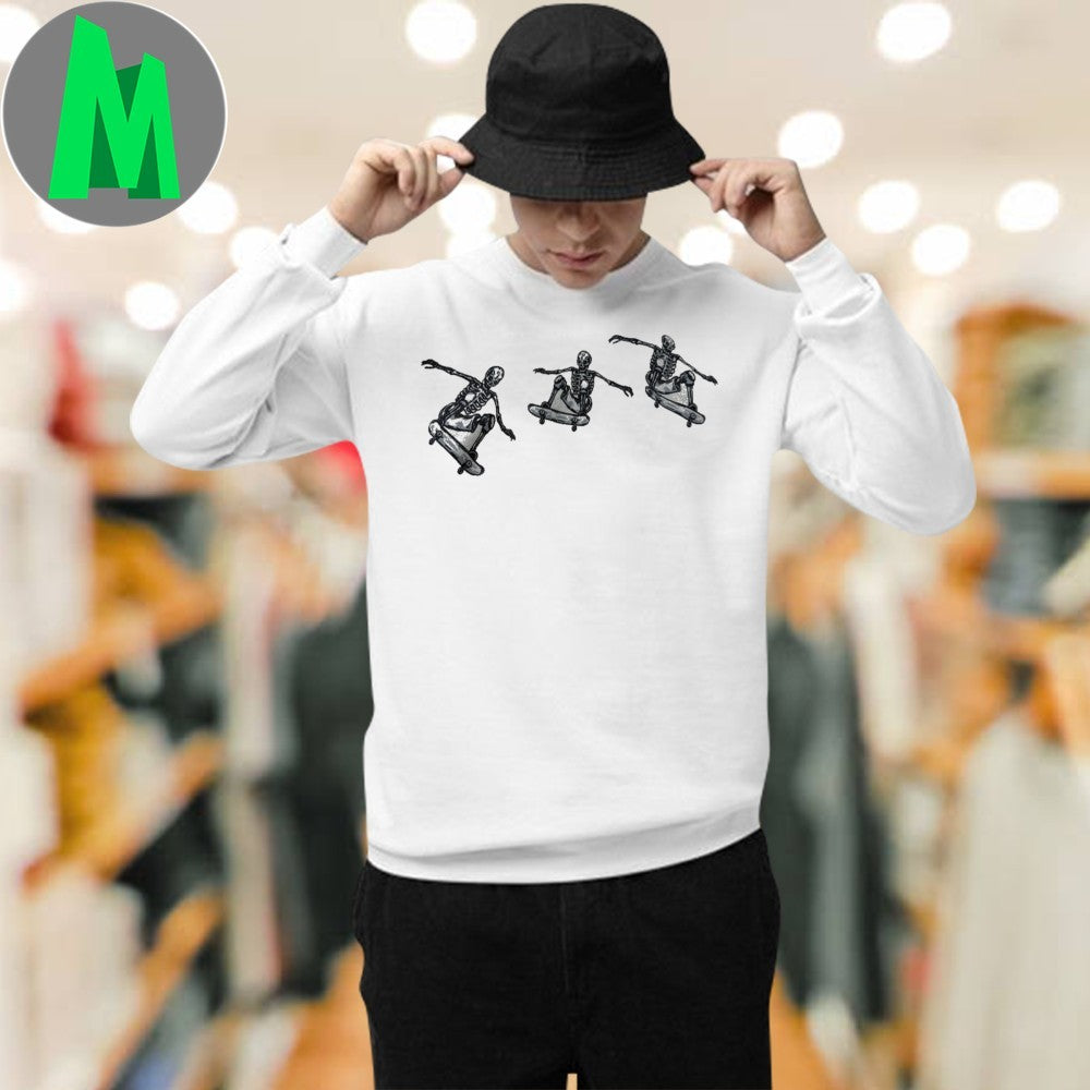 Design Skateboarding Skeletons Graphic T-Shirt