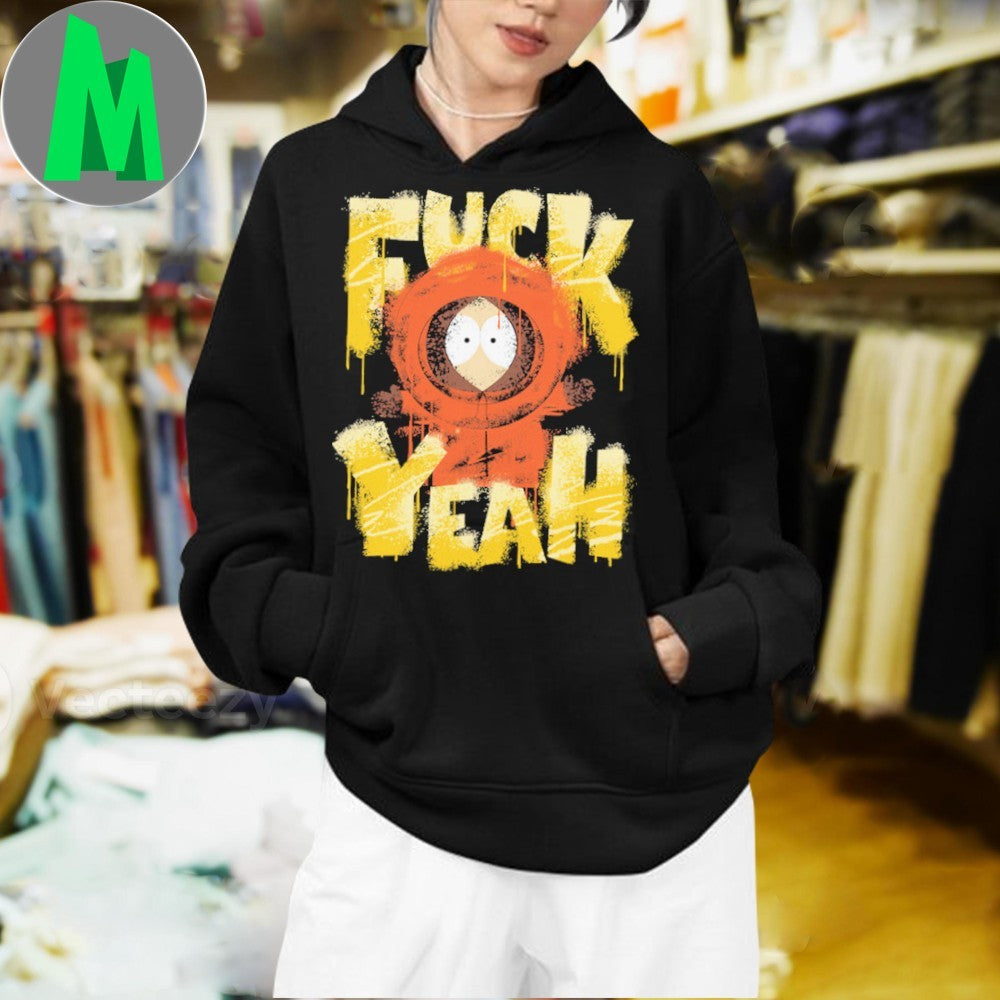 Design South Park Kenny Fuck Yeah Funny Cartoon Quote TV Show Shirt