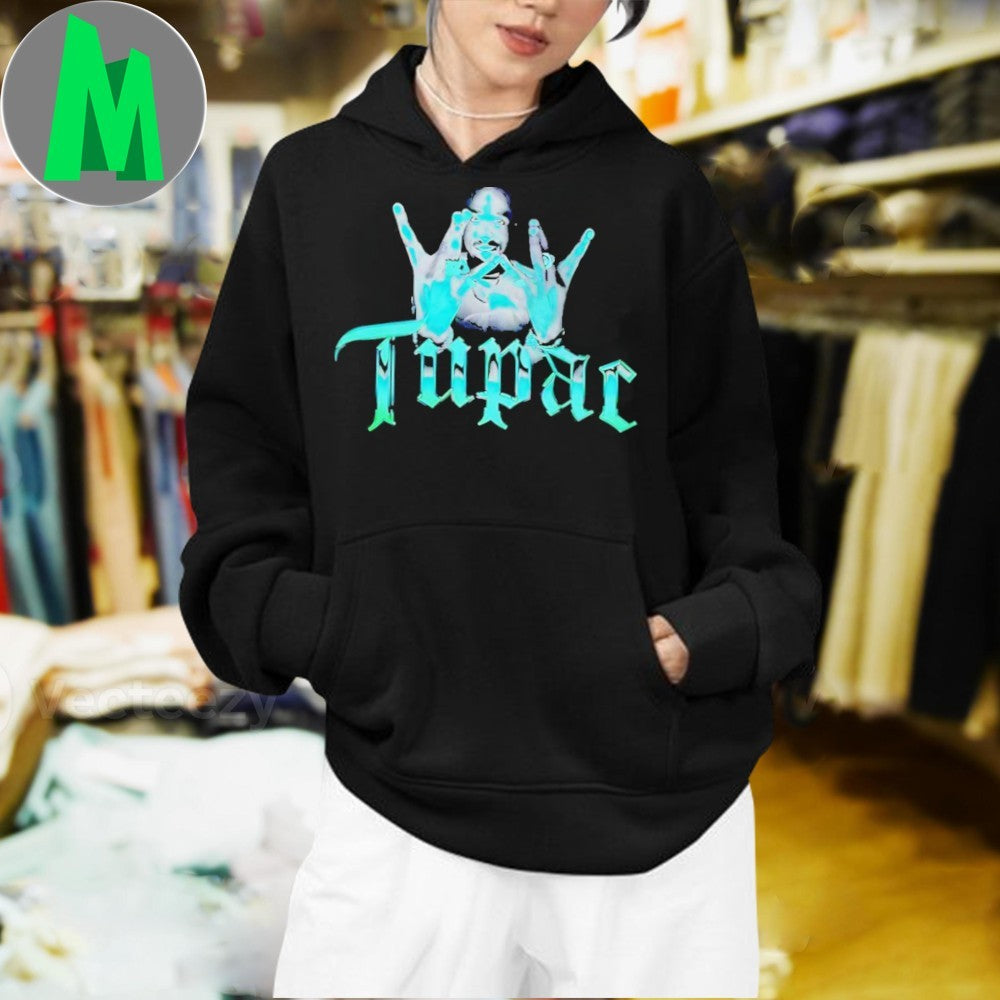 Design Tupac Shakur Westside Hand Sign Rap Hip Hop Shirt