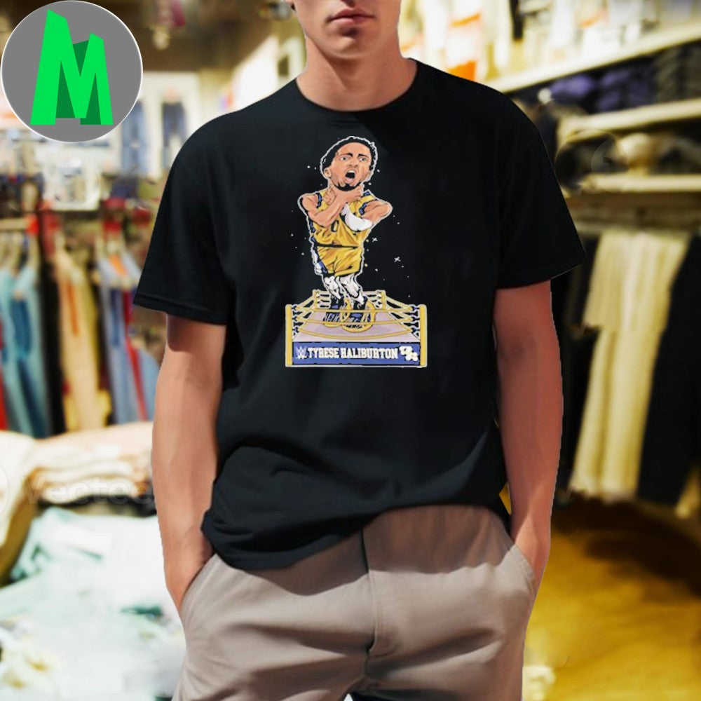 Design Tyrese Haliburton Indiana Pacers Basketball NBA Funny Meme Knicks Choke Wrestling Shirt