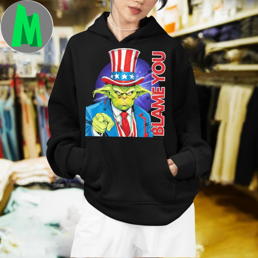 Design Uncle Sam I Blame You July 4th Funny Graphic T-Shirt