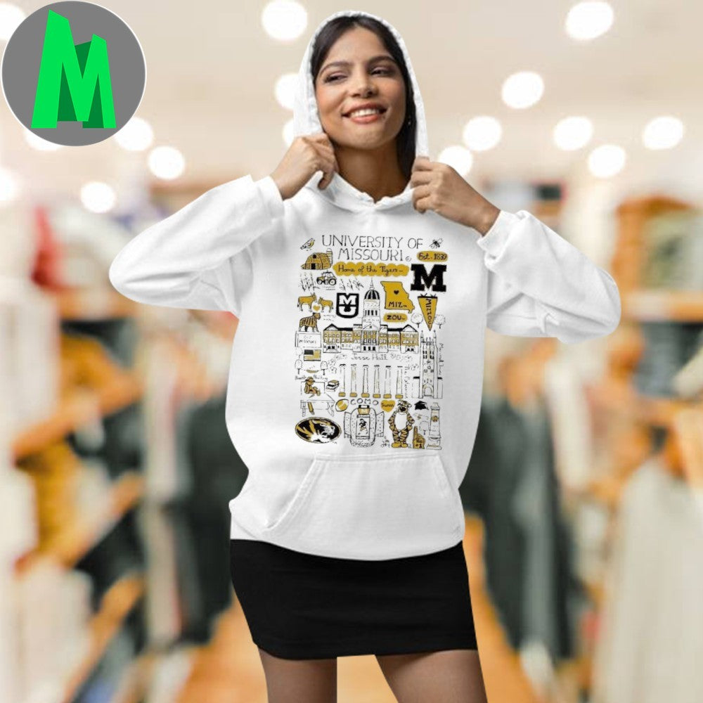 Design University Of Missouri Tigers Art Illustration T-shirt