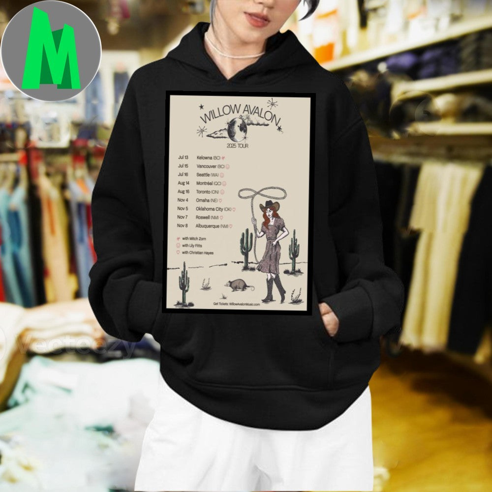 Design Willow Avalon 2025 Tour Poster T-Shirt