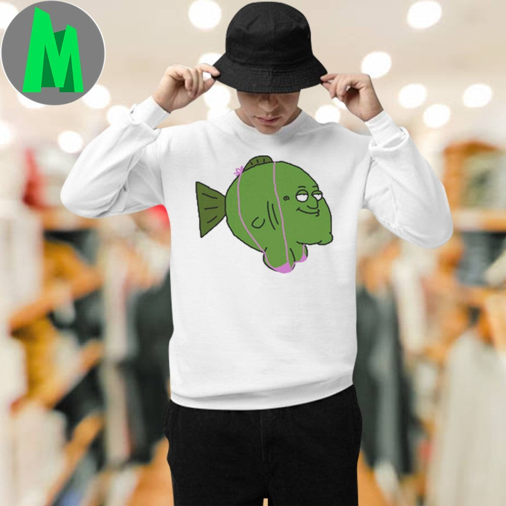 Design Worstshirts Interesting Fish Funny Cartoon White Shirt