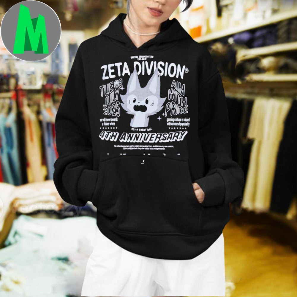 Design ZETA DIVISION 4th Anniversary Gaming Mascot T-Shirt