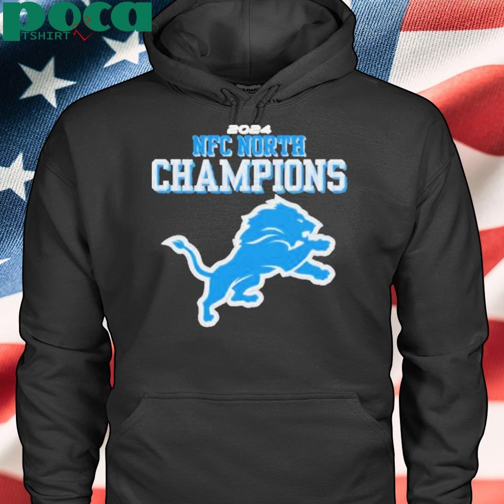 Detroit Football 2024 NFC North Division Champions Lions Logo Shirt