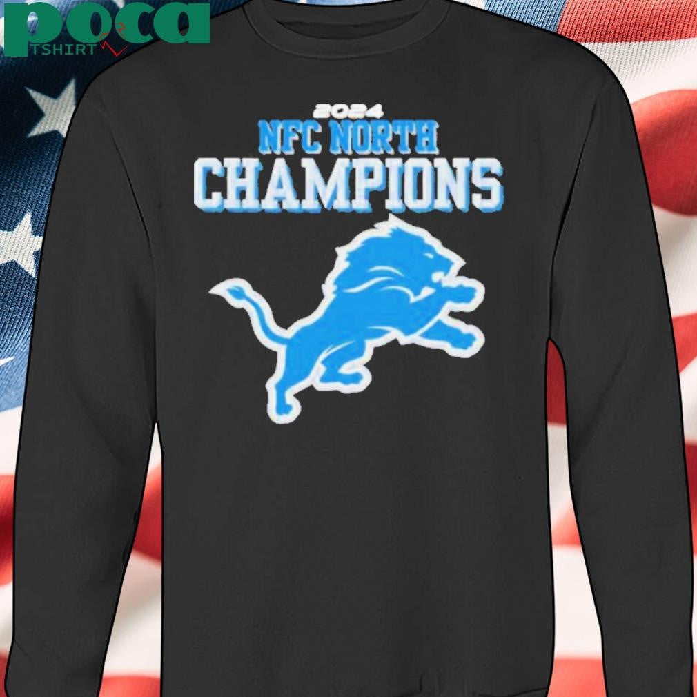 Detroit Football 2024 NFC North Division Champions Lions Logo Shirt