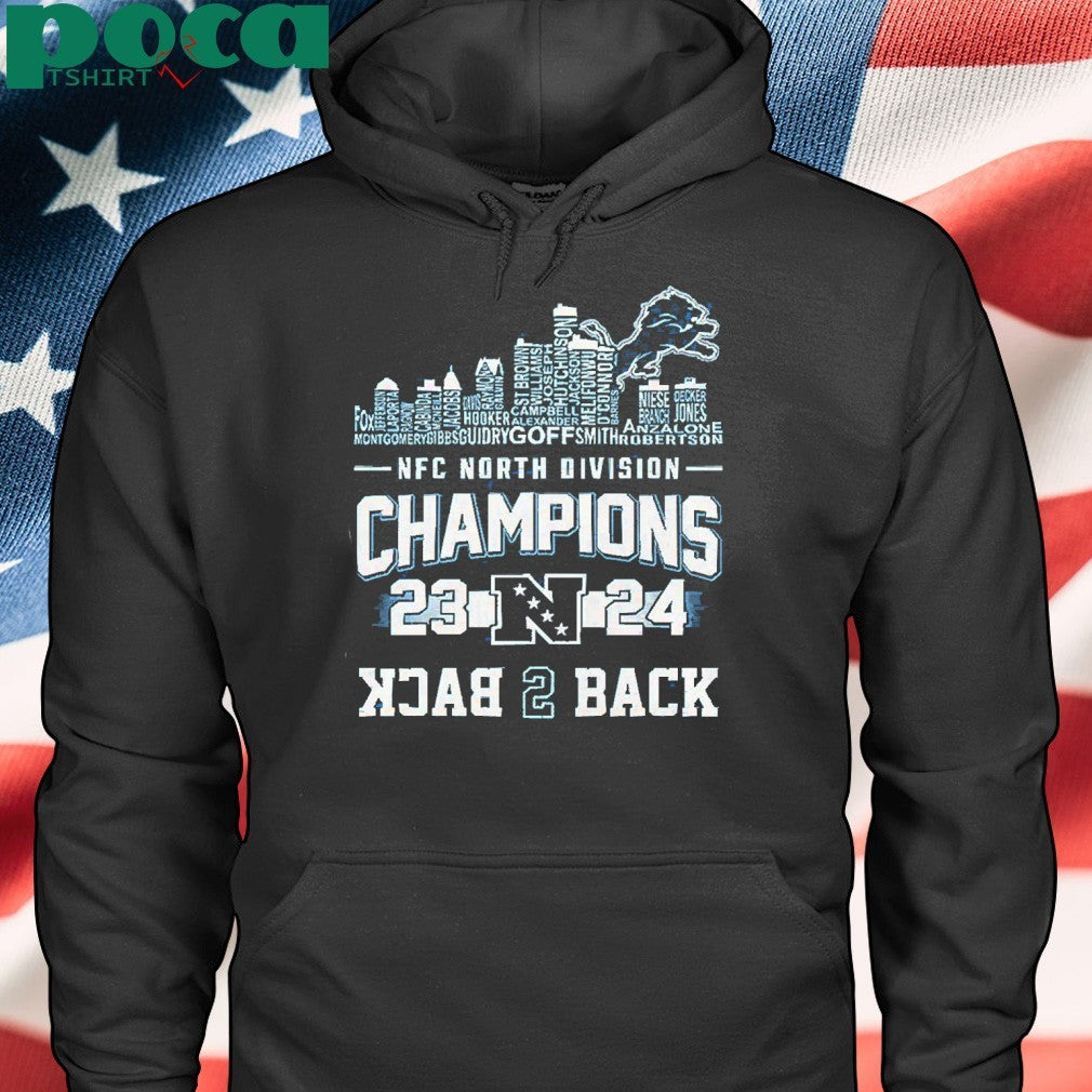 Detroit Lions NFC North Champions Back To Back 2024 Shirt