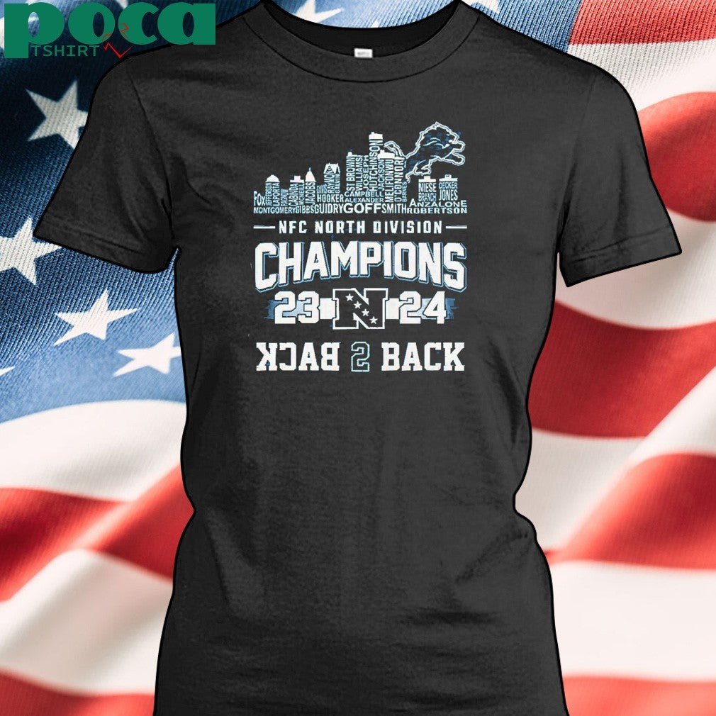 Detroit Lions NFC North Champions Back To Back 2024 Shirt