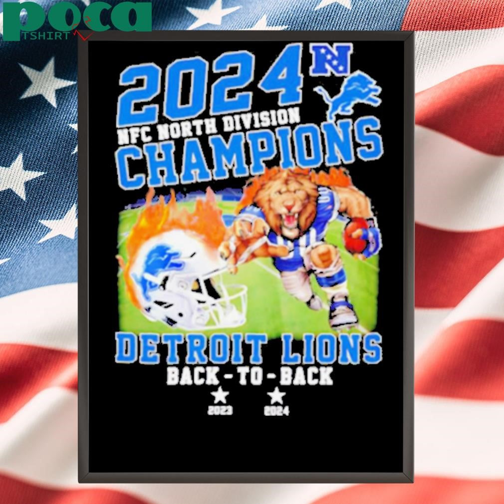 Detroit Lions NFC North Division Champions back to back 2023 2024 shirt