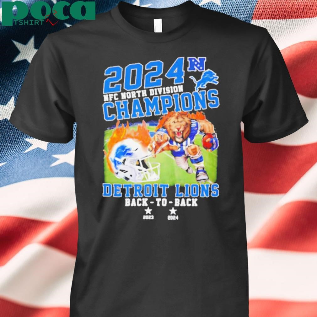 Detroit Lions NFC North Division Champions back to back 2023 2024 shirt