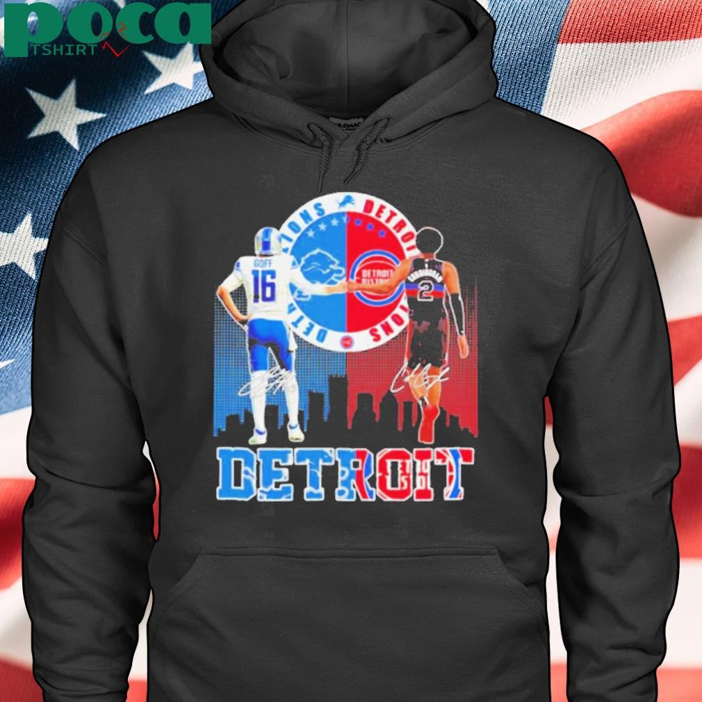 Detroit Lions and Pistons Jared Goff vs Cade Cunningham Signatures shirt