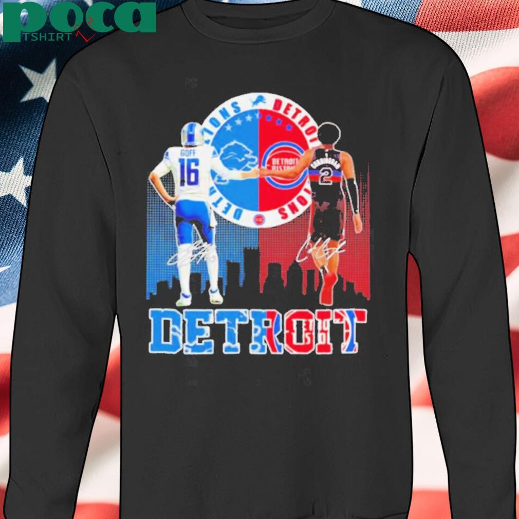 Detroit Lions and Pistons Jared Goff vs Cade Cunningham Signatures shirt