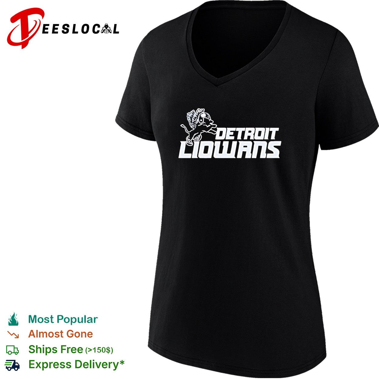 Detroit Liowans lion logo shirt