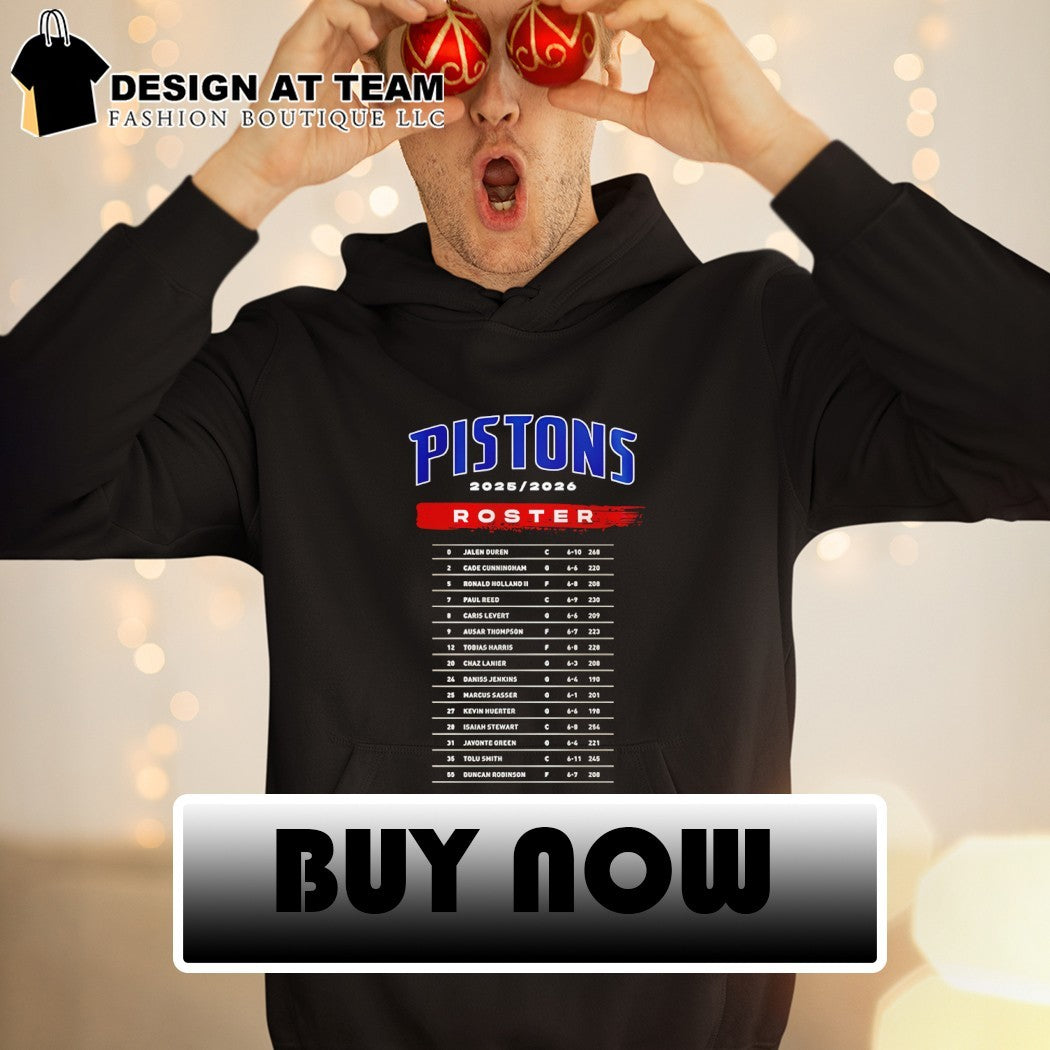 Detroit Pistons All dawg NBA playoffs 2025-26 Roster shirt