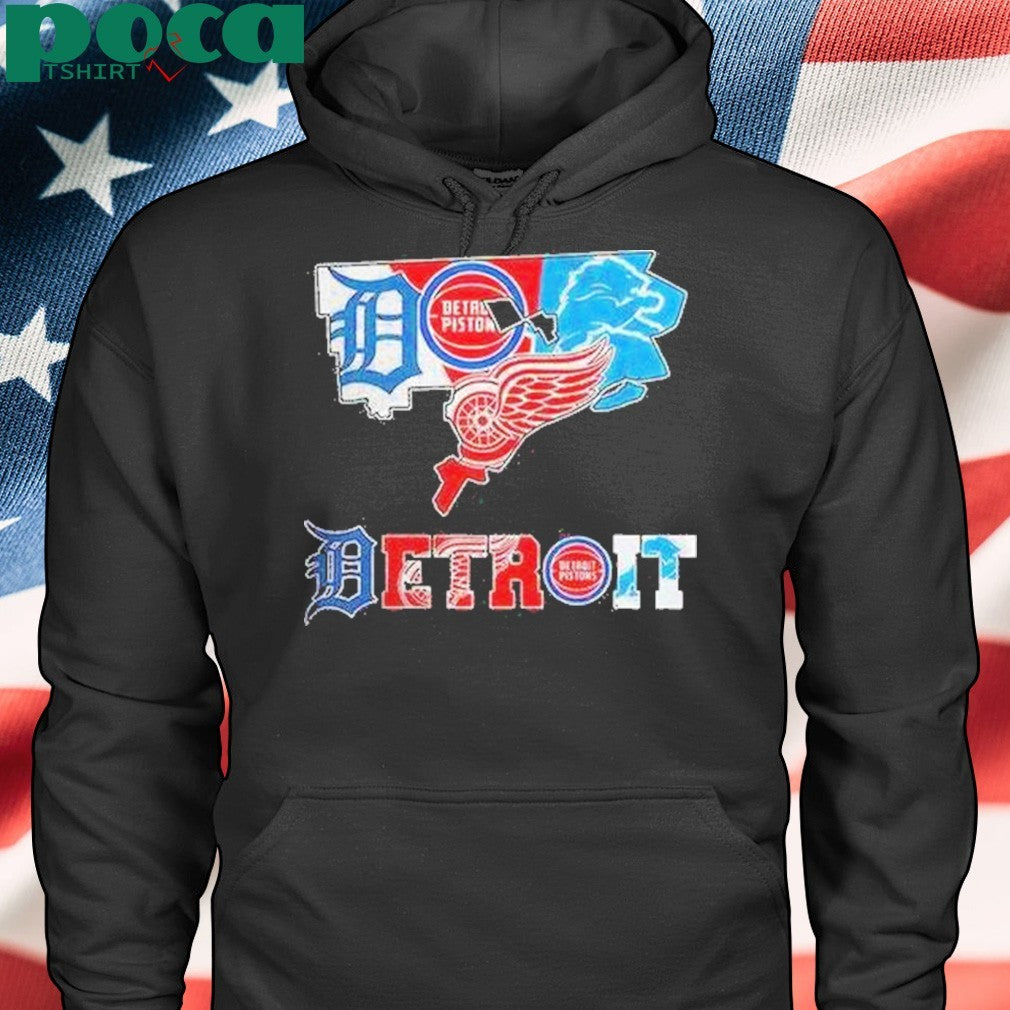 Detroit Sports Team Map Logo Shirt