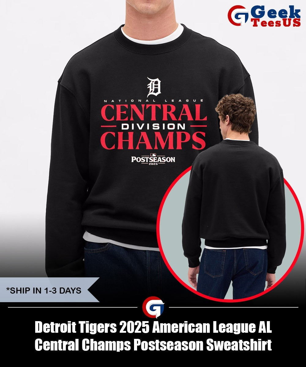 Detroit Tigers 2025 American League AL Central Champs Postseason shirt