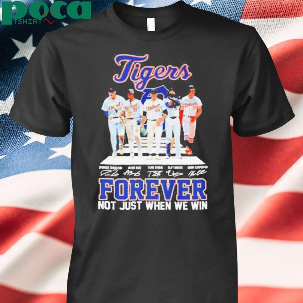 Detroit Tigers 5 starting forever not just when we win abbey road signature shirt