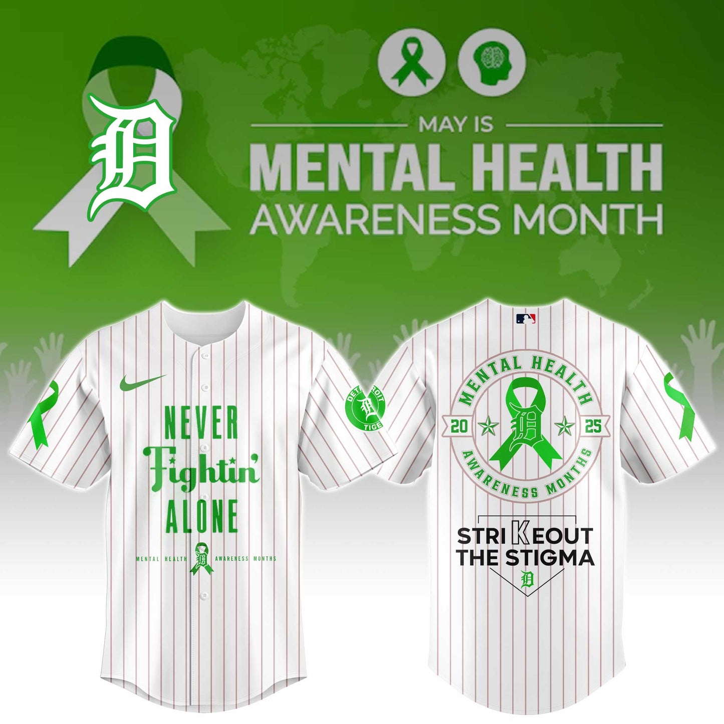 Detroit Tigers Mental Health Awareness Week Jersey