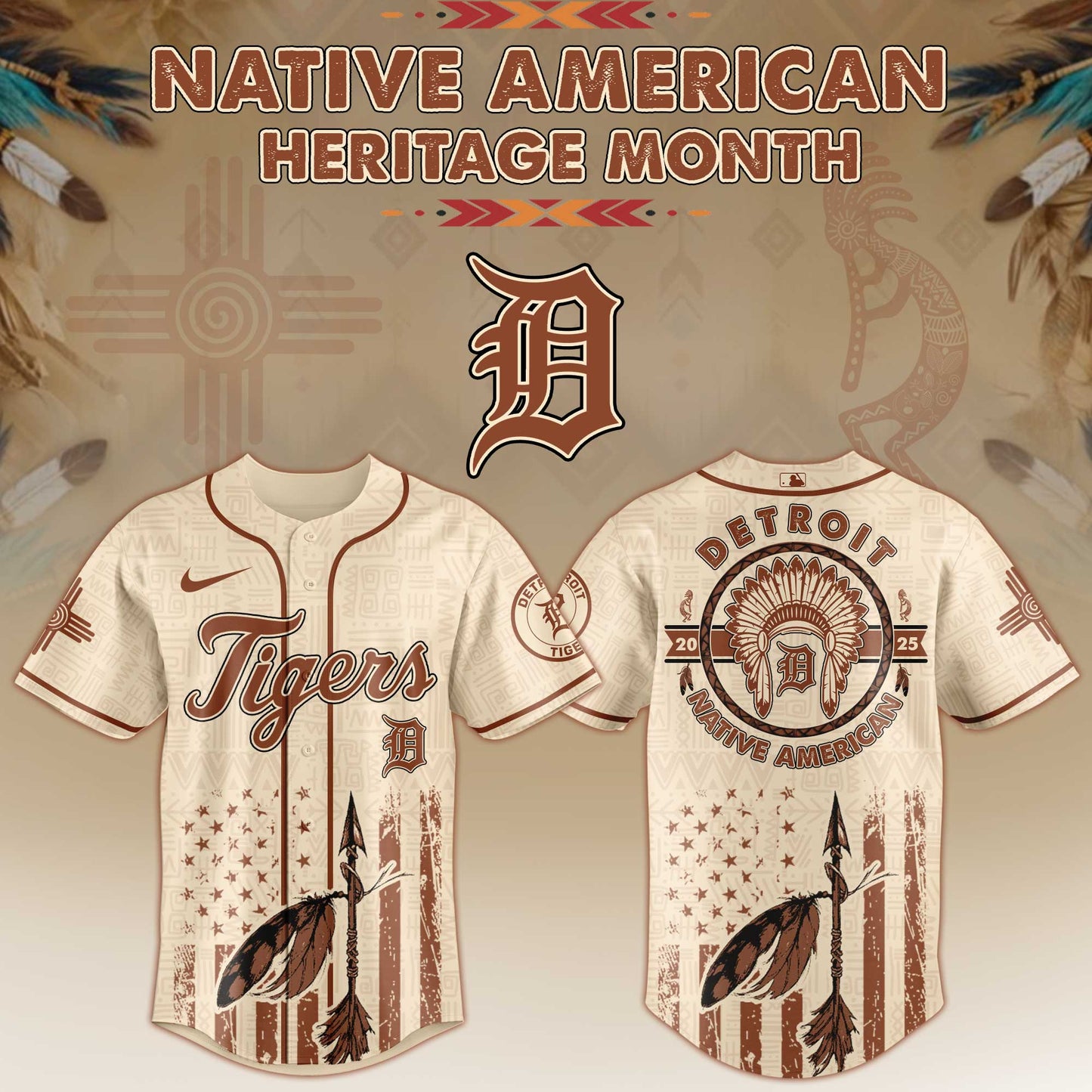 Detroit Tigers Native American Heritage Month Jersey 2025