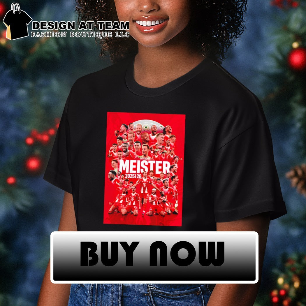Deutscher Meister Bundesliga Bayern Munich FC 2025 26 poster shirt